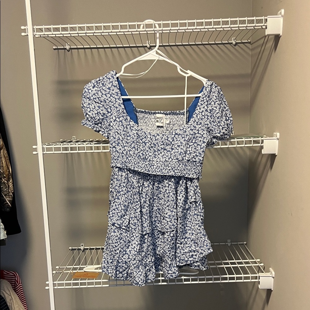 NWOT * Princess Polly Blue Floral Skirt Set - 2